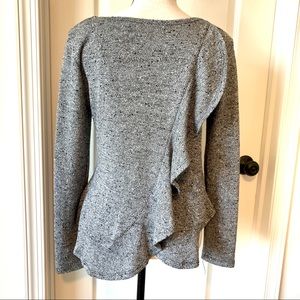 CHARMING CHARLIE Flyaway Ruffled Back Sweater—SZ S